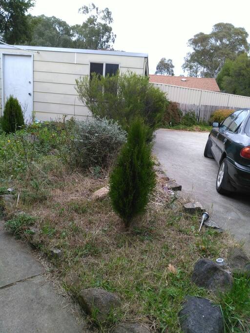 garage and car parking area