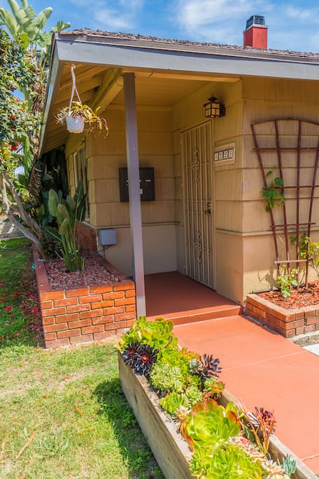 Front door entry, with smart lock access