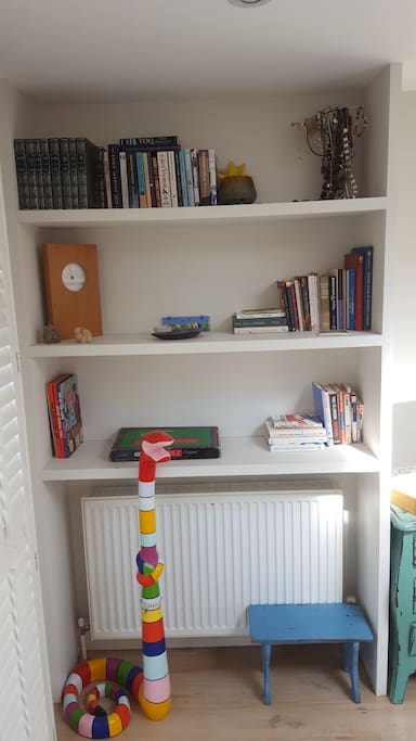 A selection of books available to read/ use
