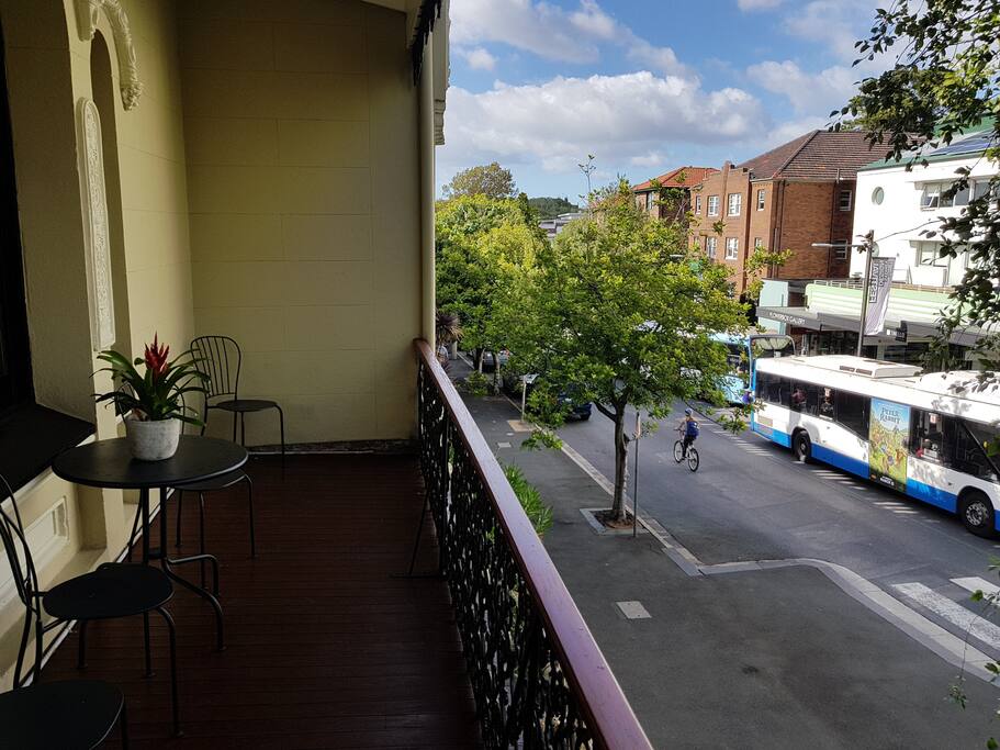 Front Balcony looking over Glebe Point Road