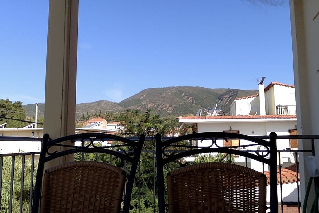 View towards mountains from front balcony