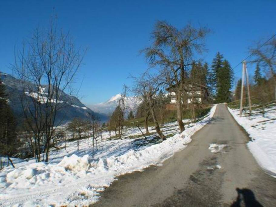 Zufahrt zu unserem Haus