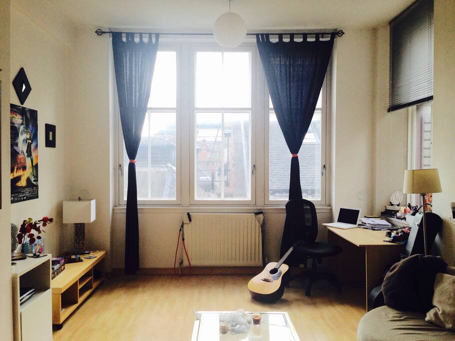 The Living Room. Yes, you can even give a go at my guitar.