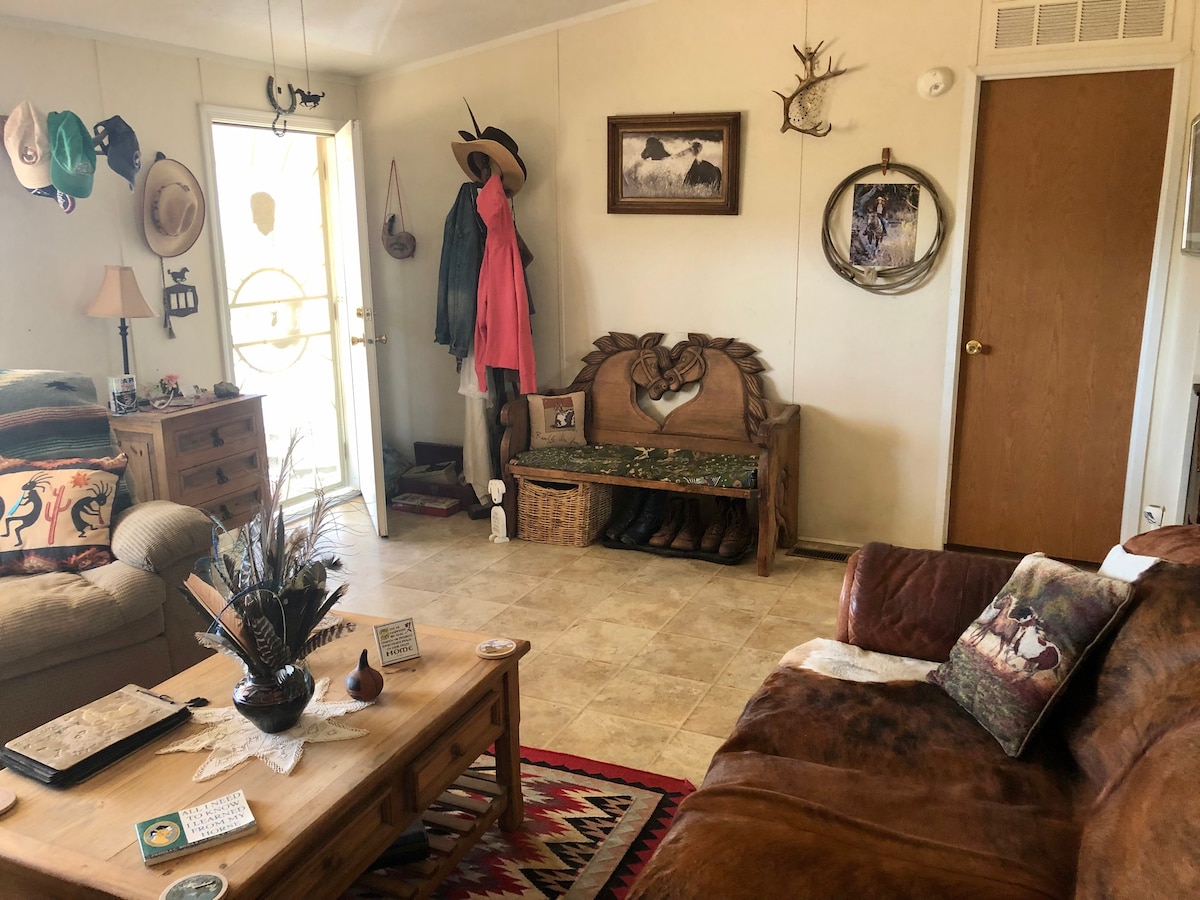 มุมมองทางเข้าประตูหน้า ประตูที่ปิดอยู่คือห้องนอนและห้องน้ำส่วนตัวของฉัน 