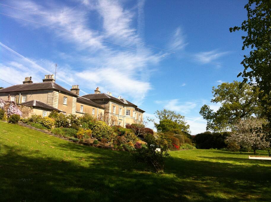 The rear of the house