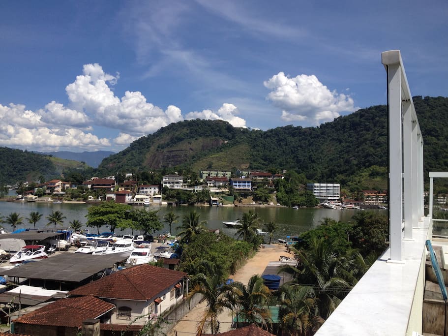 Foto panorâmica do mar (vista do terraço, Bl. II)