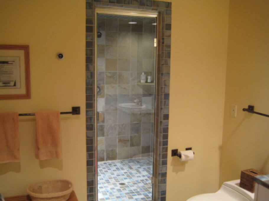 Steam shower (seating for six) on bottom level