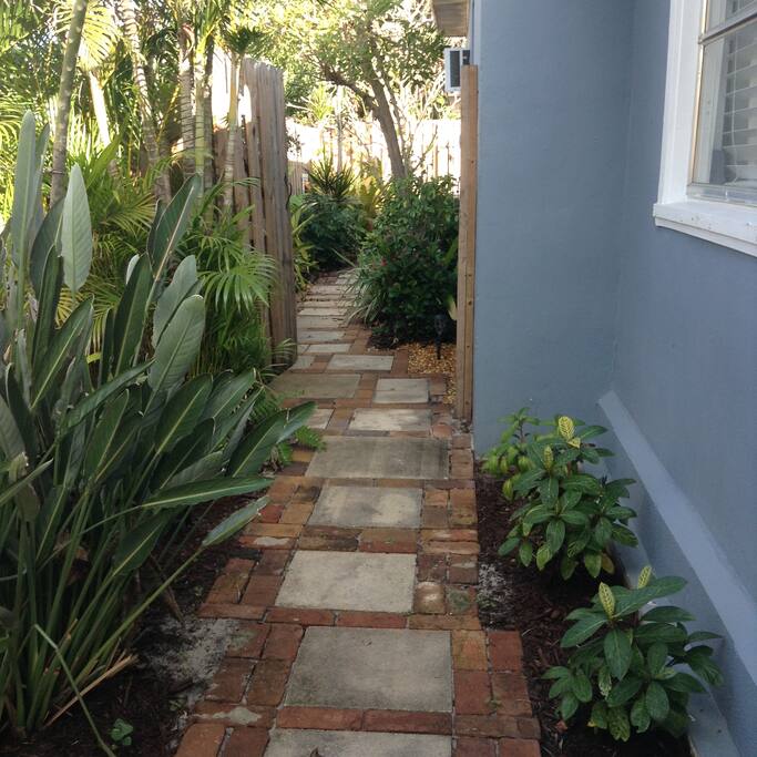 Garden path to suite