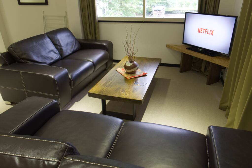 Super comfy leather sofas, Netflix, toasty warm heating, broadband WiFi, views out over the snow covered fields, forrest and ski field. Hello, Im in heaven!!