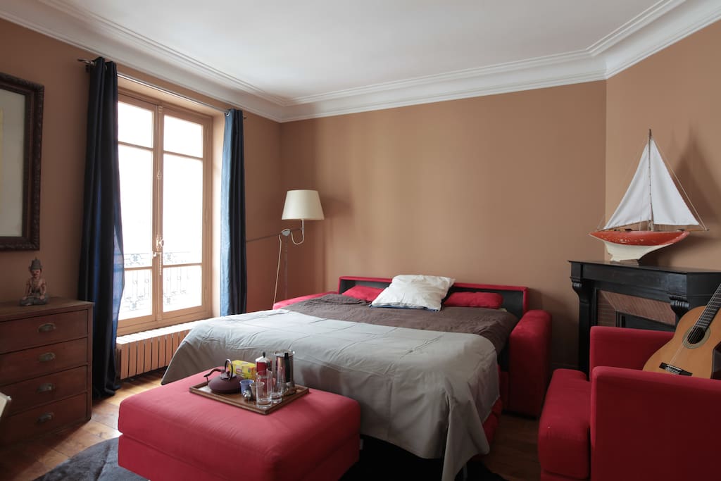 Grand canapé lit King Size 160x200 ouvert