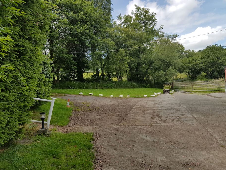 Part of outside yard with ample parking