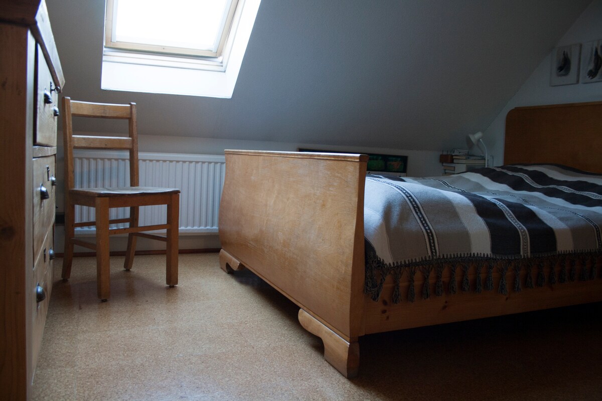 Dormitorio con cama matrimonial