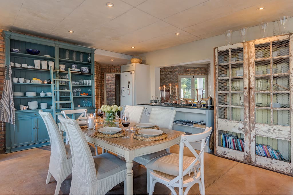 Beautifully decorated adn fully Equipped Kitchen with Gas Stove and two fridges.