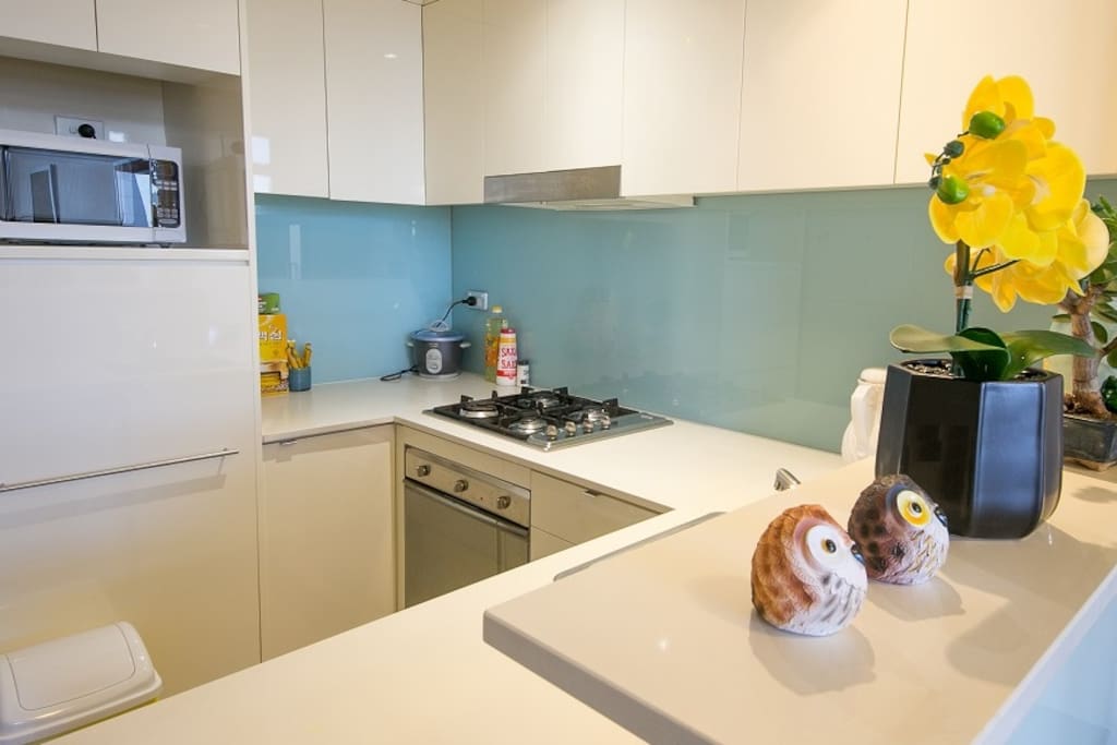 Kitchen with all essential appliances