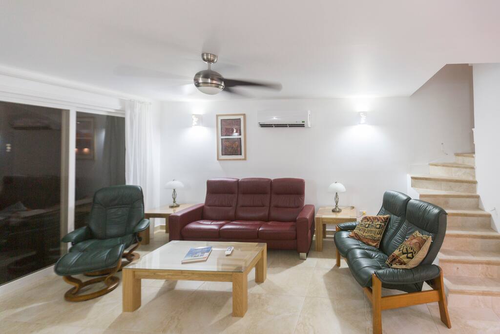 Living room with flat screen TV