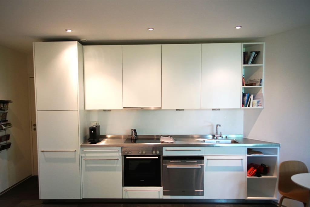Main space with kitchen