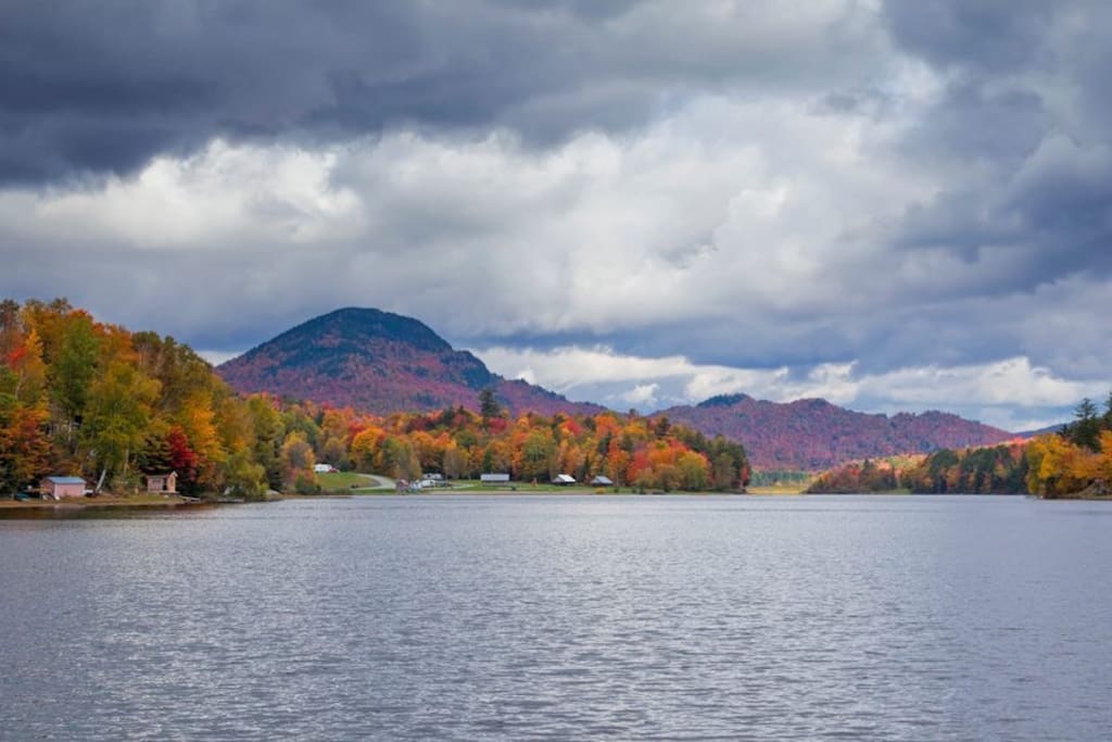 View of lake from kayak