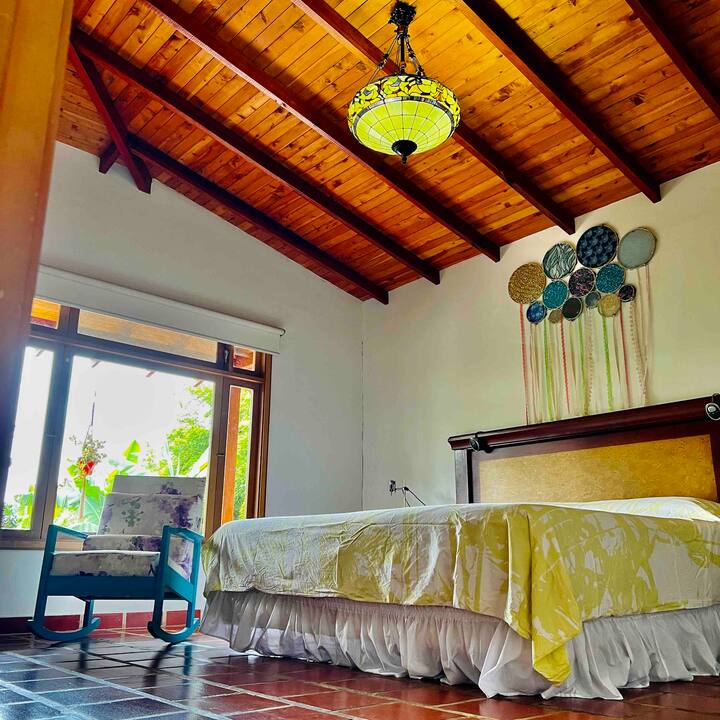 Cama king, televisión con Directv 