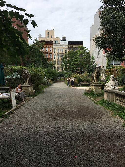 Garden across the street from the apartment