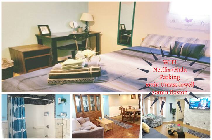 ❁Cozy 1BR❁Quiet,Parking|StudentsTravelers | Lowell