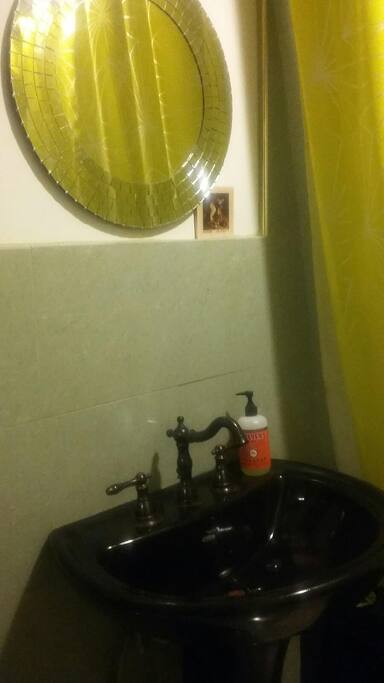 The bathroom is is equipped with jacuzzi tub/shower etc.