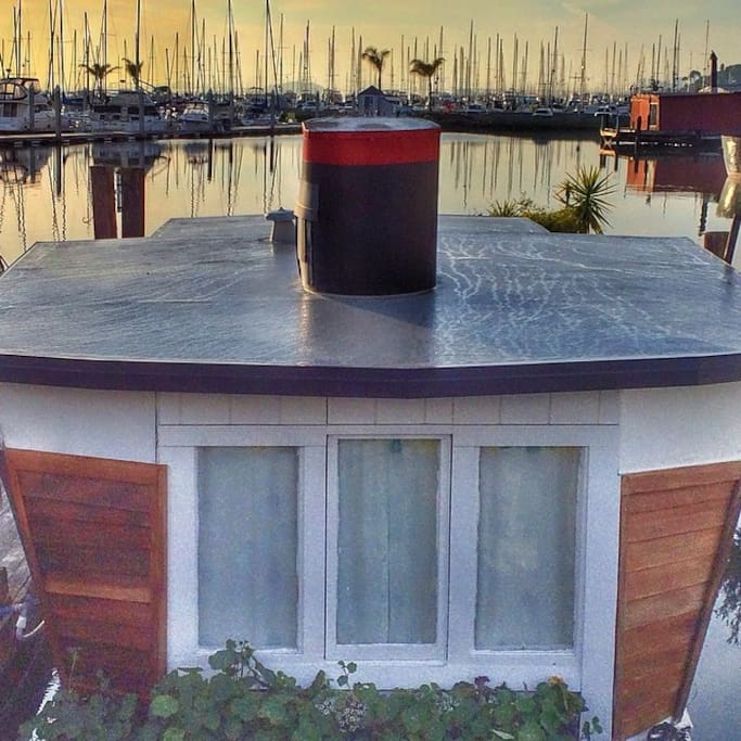 bedroom window at the stern