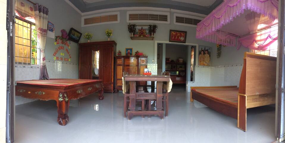 Local Khmer Family- River &Garden View