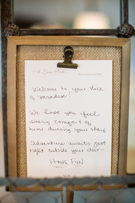 We love spoiling our guests!