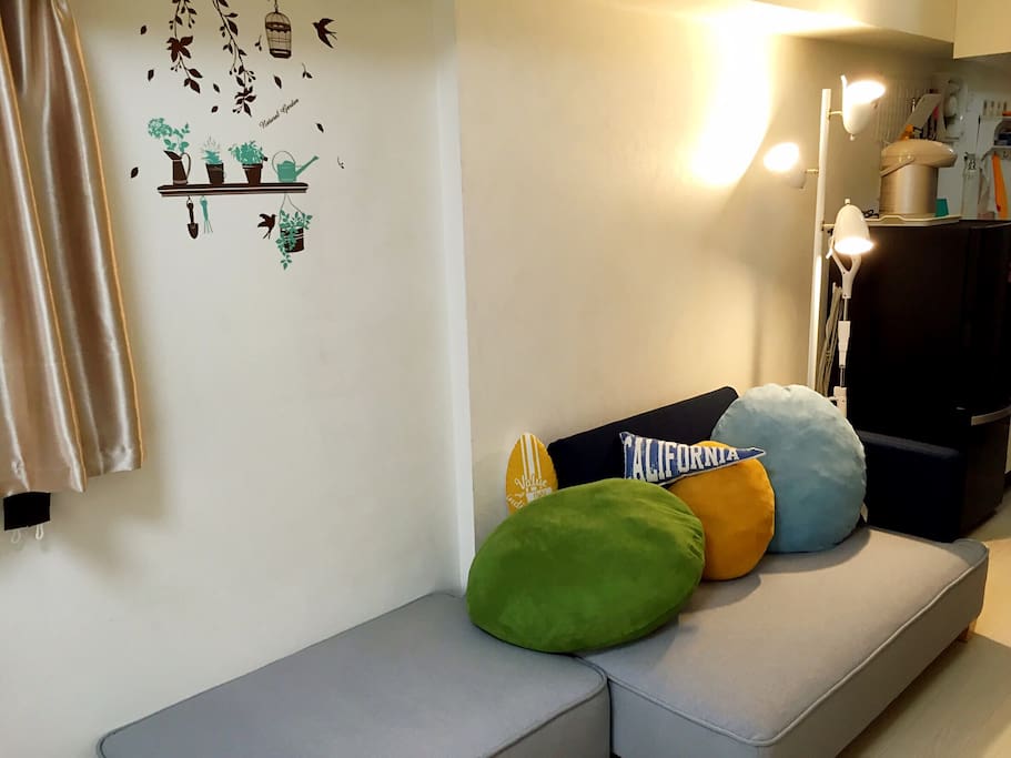 sofa bed, comfortable for an adult