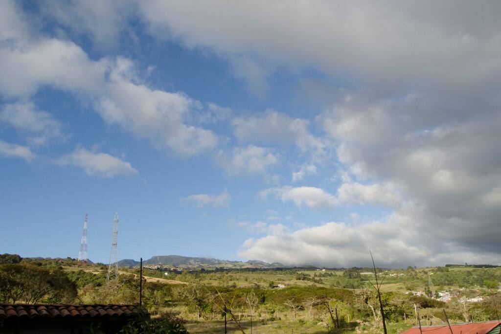 You can see the Irazu volcano fom our backyard.