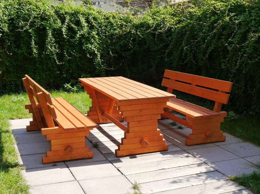 Garden seating area