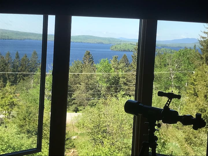 Vista desde el dormitorio de estilo loft, ¡simplemente espectacular! 