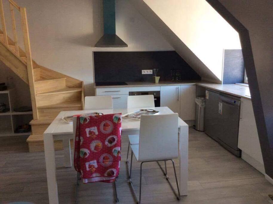 Vue cuisine aménagée