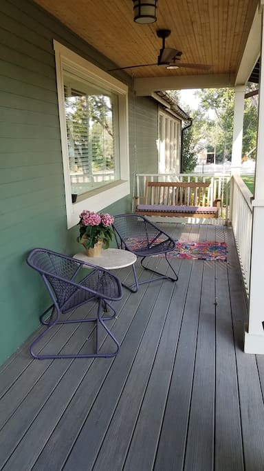 Enjoy the front porch and swing.