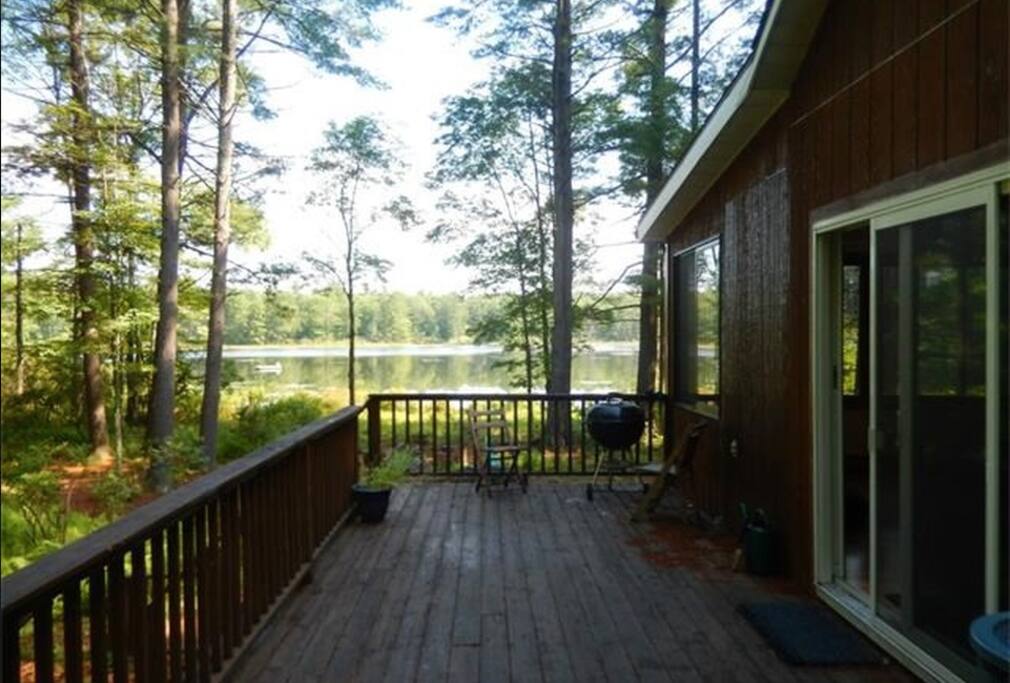 the deck of the house