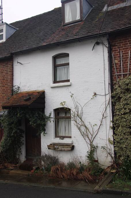 One of a row of six 18th century cottages near the River Medway