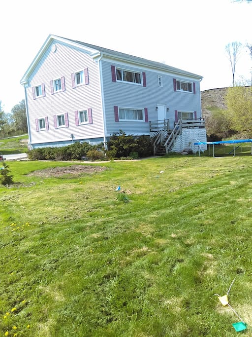 Large outside area - grocery store next door