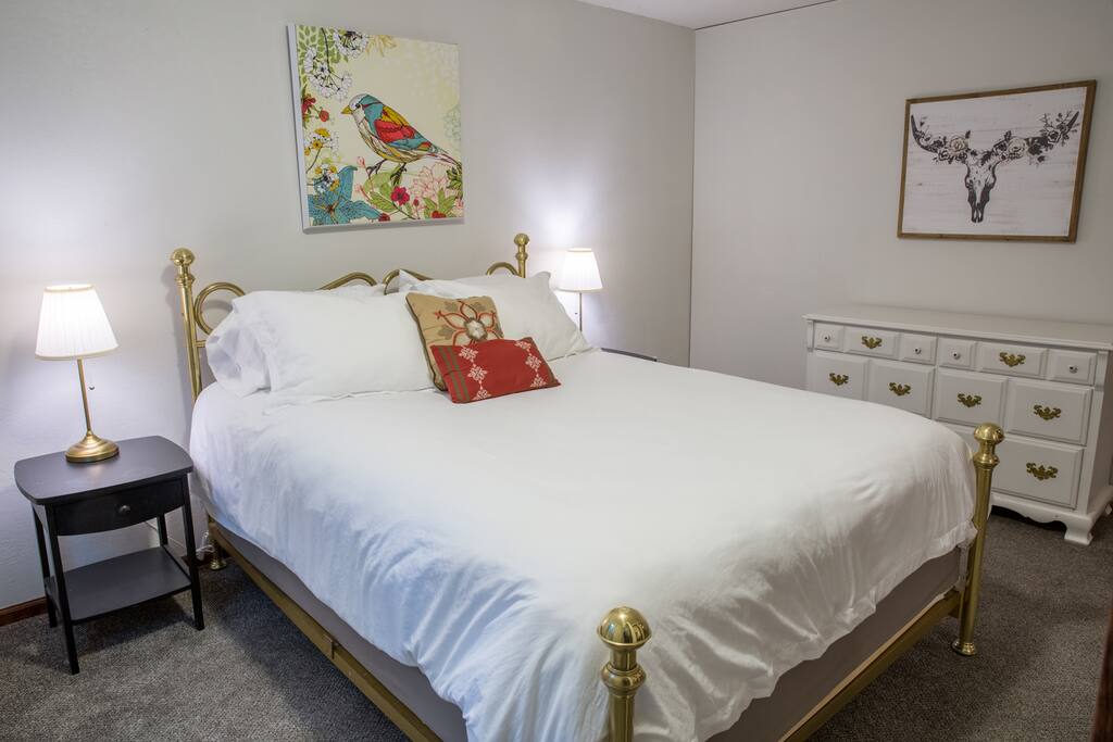 2 of 2 queen beds in separate bedroom