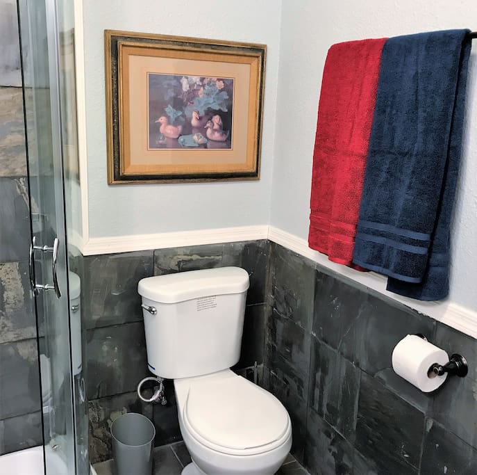 Brand new remodeled bathroom private and attached to room