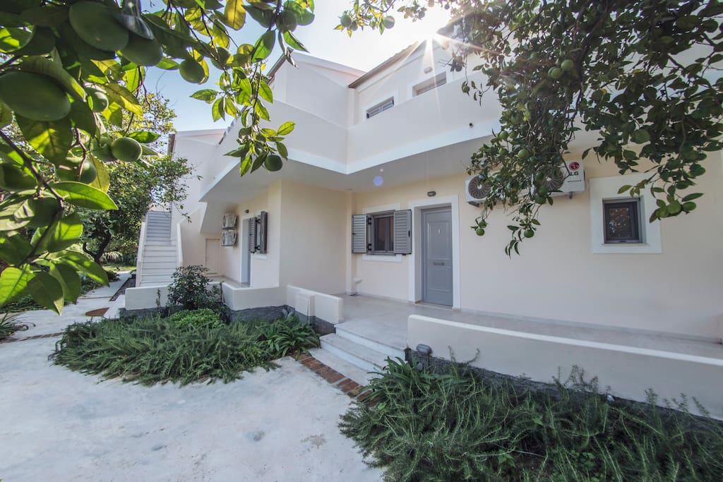 Rear entrance to our suites.