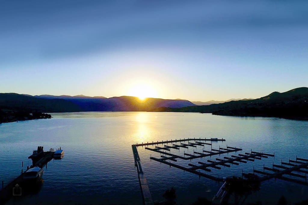 Lake Chelan views from the marina are magical