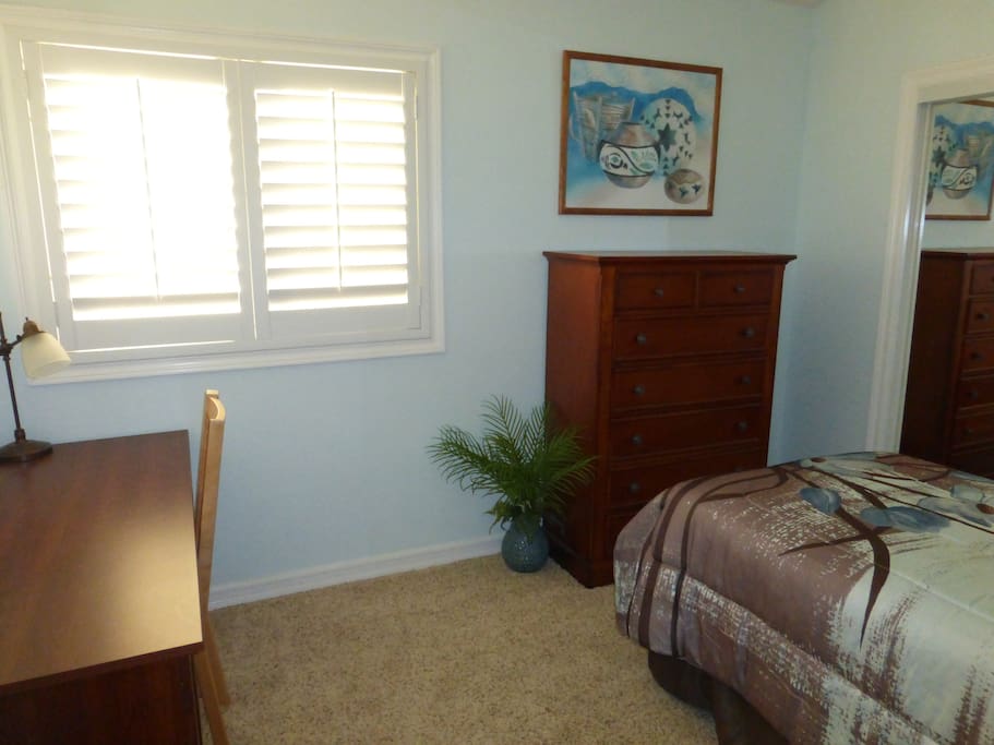 Blue guest bedroom, 3rd view.
