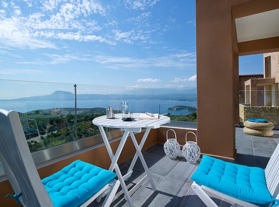 Villa Niolos I, above Souda Bay, Sternes, Crete, Greece, photo 1 of 10