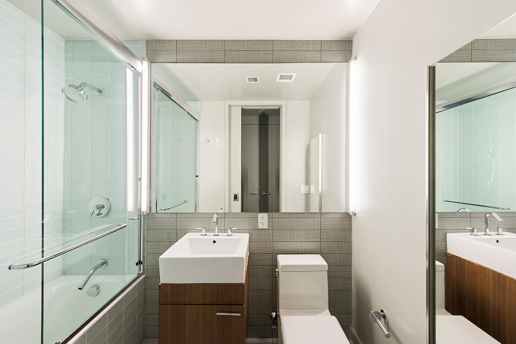 BATHROOM W/ SOAKING TUB 1 of 3 full bathrooms in apartment