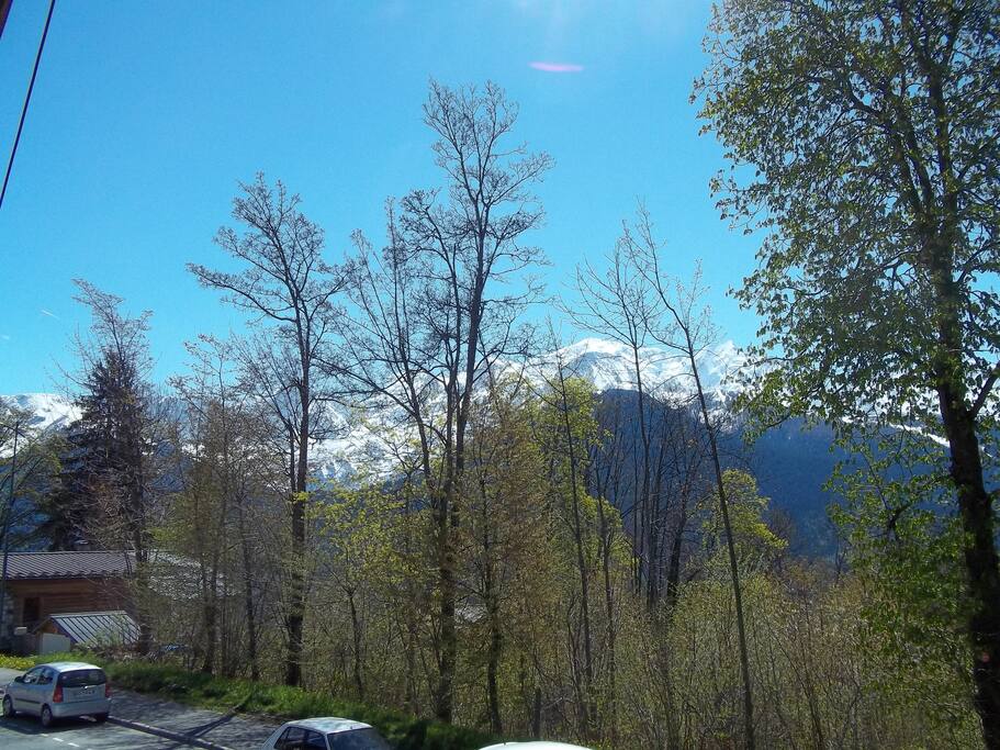Vue sur la chaine du MontBlanc.