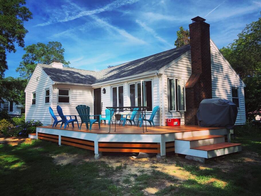 Outdoor space includes 400 sf deck and new gas grill.