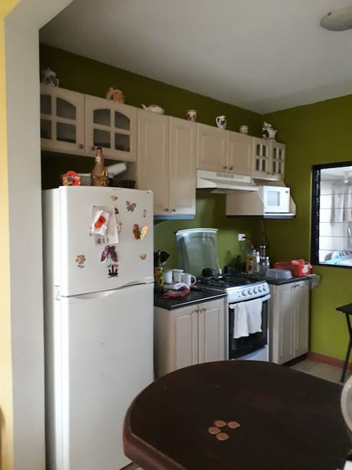 Cocina amplia para que prepares los platillos que prefieras.