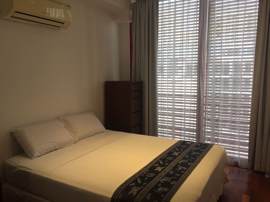 Master bedroom with queen bed