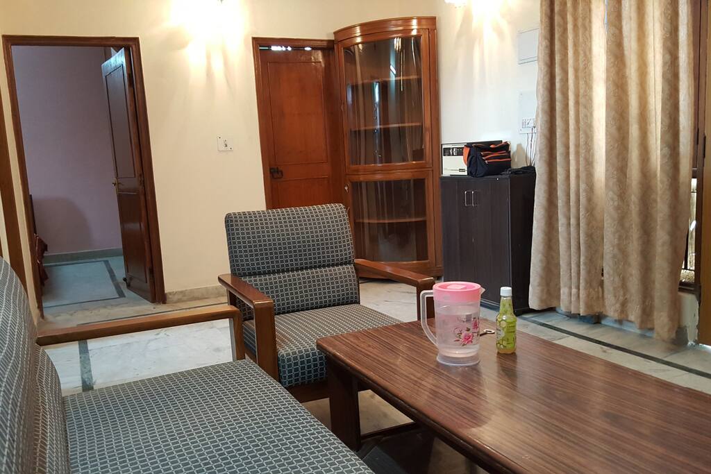 Living room and bedroom with bath