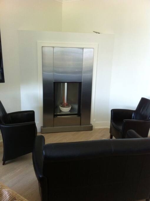 Gas fireplace for those cold nights.